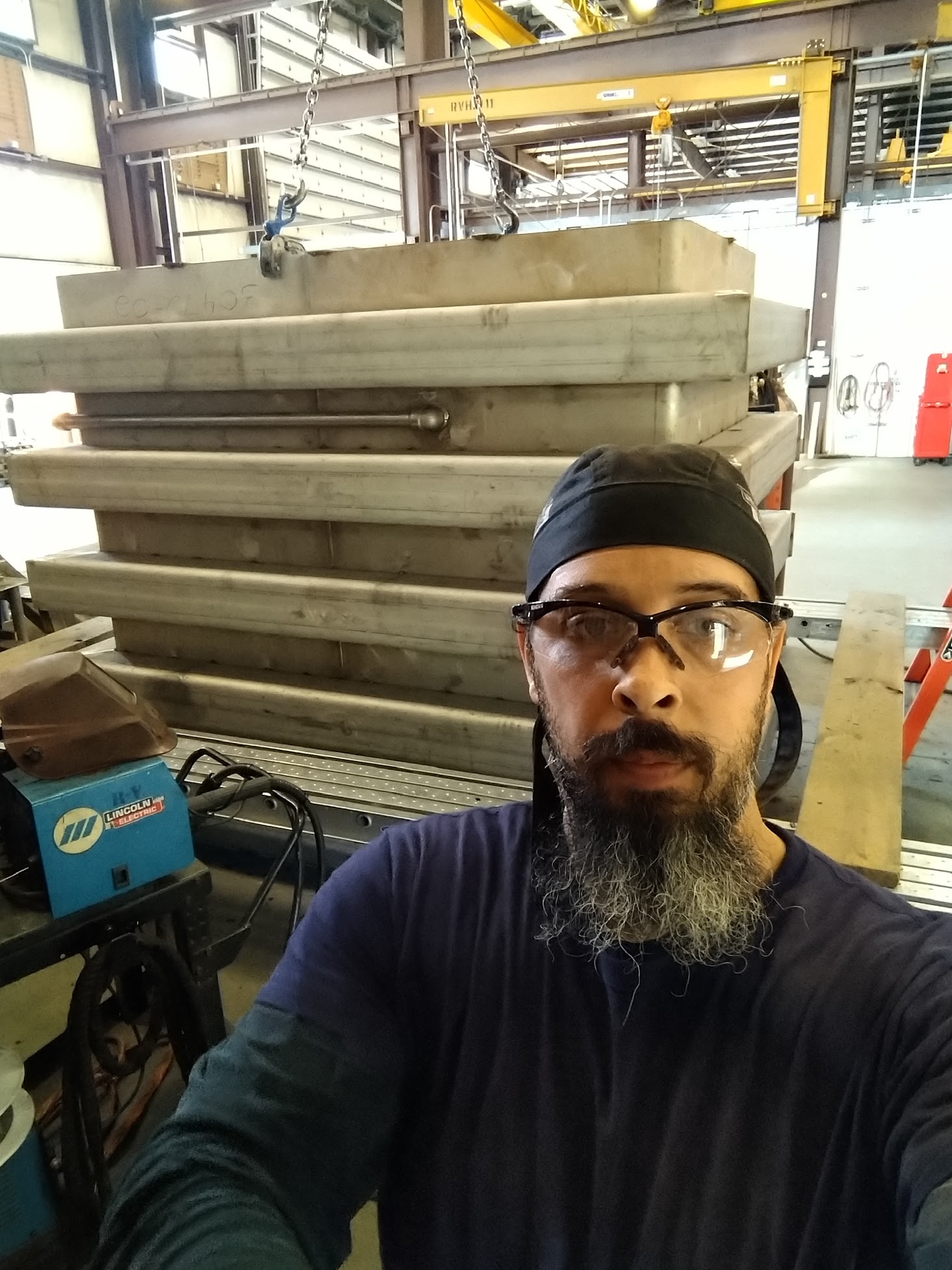 Me with large medical sterilizer shell